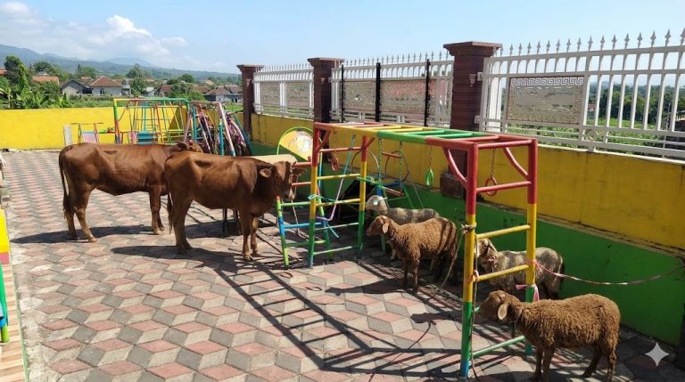 Senyum Lebar di Lingkungan Pesantren, DPD Hidayatullah Kab. Mojokerto Bagi Rata Daging Qurban